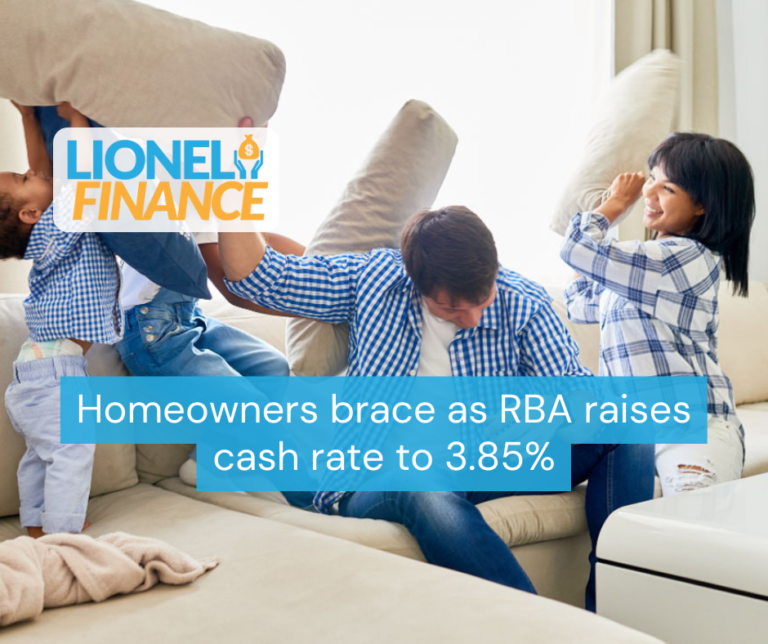 Homeowners brace as RBA raises cash rate to 3.85%